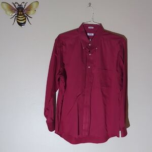 Izod Men's Deep Red Dress Shirt